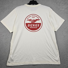 Dickies Workwear SHIRT Mens 2XL XXL White Casual America Eagle Distressed NWT