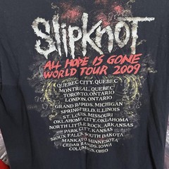 Slipknot Shirt Mens XL Black All Hope Is Gone Tour 2009 Band Graphic Tee Music