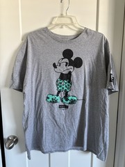 Disney NEFF Mickey Mouse T-Shirt Size XXL Men’s Gray Blue Color Floral