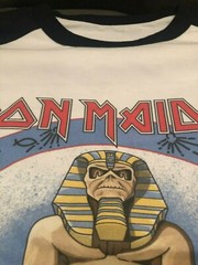 Iron Maiden Powerslave 1984 Raglan World Slavery Tour European Dates S to 2XL