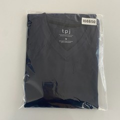 The Perfect Jean NYC Organic V Neck T-Shirt in Navy Blue Size Medium Short Slv