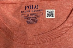 Polo Ralph Lauren T Shirt Custom Slim Fit Short Sleeve Salmon Red Men’s Size M
