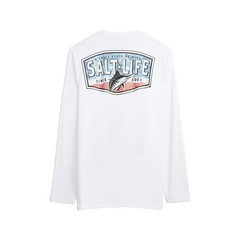 Salt Life Men’s Long Sleeve UV Tee Size Small White NO TAGS