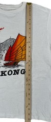 Hong Kong Boat Graphic T-Shirt White Size XL
