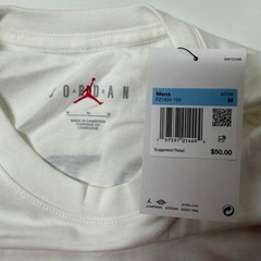 Jordan Long Sleeve Shirt Mens Medium White Flight Graphic Tee
