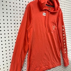 NEW Prince & Fox Long Sleeve Shirt Men Small Orange Hooded NWT $39