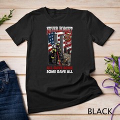 Never Forget 9-11-2001 22nd Anniversary Funny Firefighters Unisex T-shirt