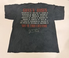 Vintage Guns N Roses Tour acid wash tshirt with cut neck openings