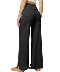 Women’s Wide Leg Yoga Pants with Pockets High Waist Loose Casual Trousers
