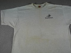 Vintage Winchester Ammunition Shirt Mens XL Gray Horse Western Guns Cowboy