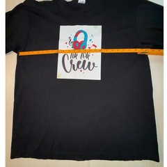 Shaka Active Tik Tok Crew Graphic T-Shirt Black Mens 2XL Short Sleeve Cotton Tee