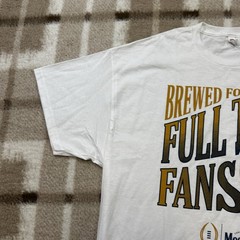 Modelo Football White T Shirt Mens Size XL Cerveza Brewed For Full Time Fans