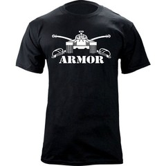 US Army Armor Branch Insignia Crossed Sabers Veteran Graphic T-Shirt