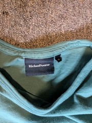 Richer Poorer 100% Organic Cotton Teal Tshirt Crew Neck Men’s Size Medium
