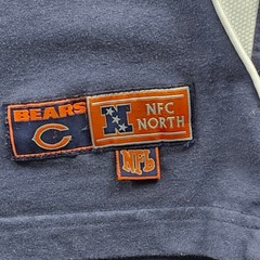 NFL Team Apparel Chicago Bears Shirt Mens Navy Blue White Orange Colorblock XL