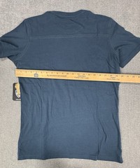 Kuhl Shirt Men Small Cotton Blue Hiking Trek Mountain New