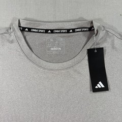 NWT Adidas Promo T Shirt Mens 3XL Gray Combat Sports Stretch Breathable Fighting