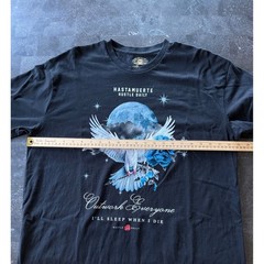 Hasta Muerte Hustle Daily Outwork Everyone Graphic Tee Black XL Dove Rose Moon