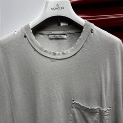 John Elliott Folsom Pocket Tee Shirt Sleeve Very Distressed XL Gray Streetwear