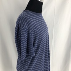 Jachs T Shirt Mens XL Blue Pin Stripes Pocket Crew Neck