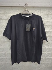 New Percival Mens Espresso Martini Oversized Embroidered Tshirt Size Medium