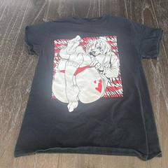 BAD HABITS t-shirt featuring an anime graphic, black, men’s size S inv23