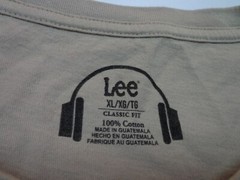 LEE JEANS WORLD TOUR Distressed Graphic T-Shirt Brown Size XL NEW