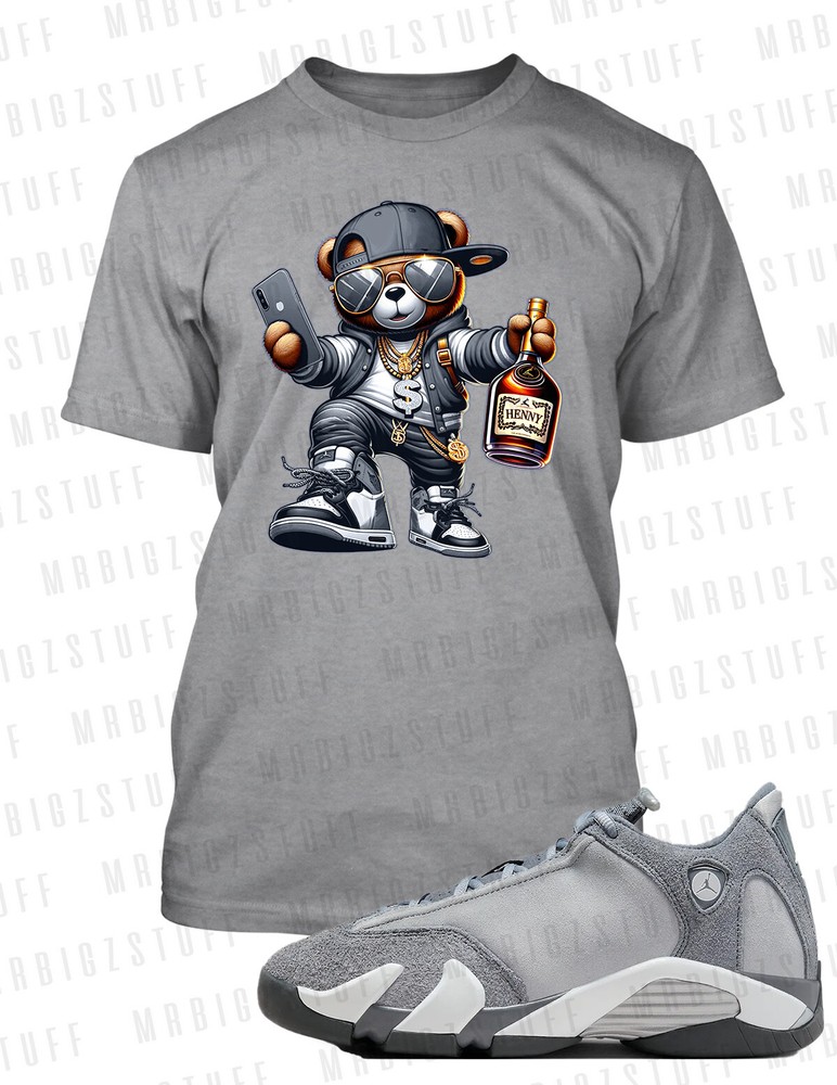 Mens Graphic Sport Pro Club Shaka Tee to Match J14 Stealth Henny Bear Sneaker T