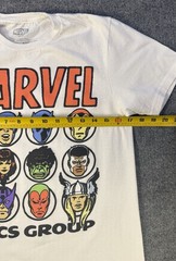 Marvel Comics Group Superhero T Shirt Mens Small White Graphic Avengers Tee