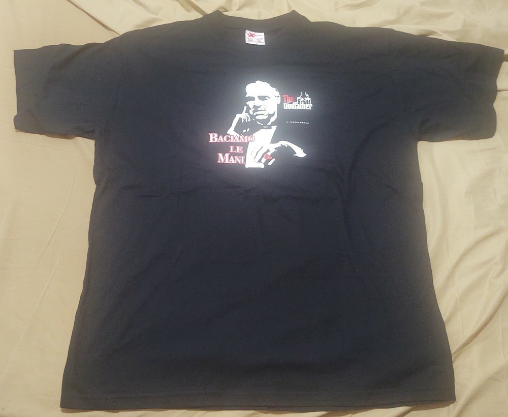 VTG The Godfather Baciamo Le Mani Kiss the Hand Italian T-Shirt XL Marlon Brando