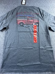 G.H. Bass & Co. Shirt Men Medium Asphalt Heather Rock Mills Lake Graphic Tee New