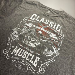 Way To Celebrate Patriotic Classic Muscle Motorcycle Graphic T Shirt L
