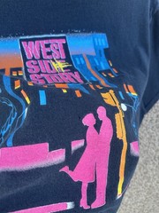 Vintage West Side Story T Shirt Black Size Large Double Sided