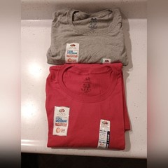 Fruit of the Loom Dual Defense Men’s Short Sleeve Tees in Gray and Red 4XL