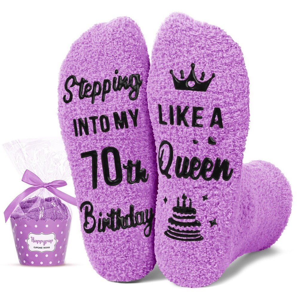 70th Birthday Gift Socks, 70 Year Old Birthday Gifts, Women, Men, Novelty