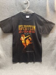 HANES Men S SHIRT Short Sleeve Black LED ZEPPELIN 4 STICKS JAPAN Crew