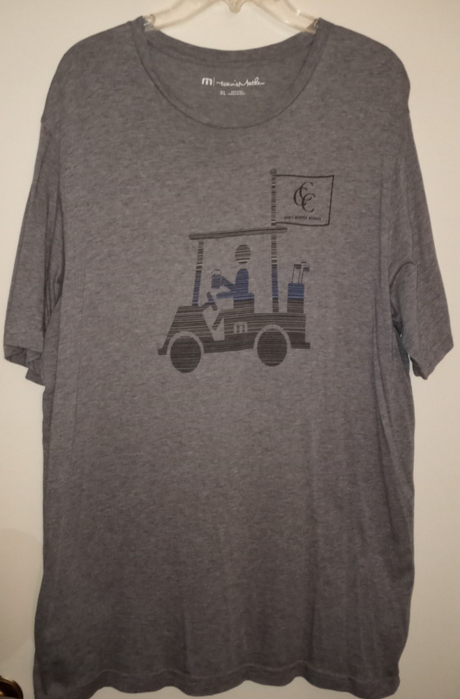 ⛳Travis Mathew Golfer w/Beer Logo Short Sleeve Mens T-Shirt XL X Large NWOT NEW