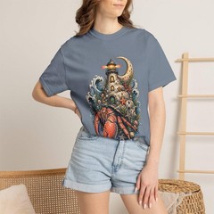 Cosmic Hermit Crab Lighthouse Graphic T-Shirt