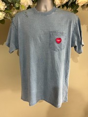 CARHARTT Ingo T Shirt Top Size XS S M L & XL Relaxed Fit Pocket Light Blue NEW