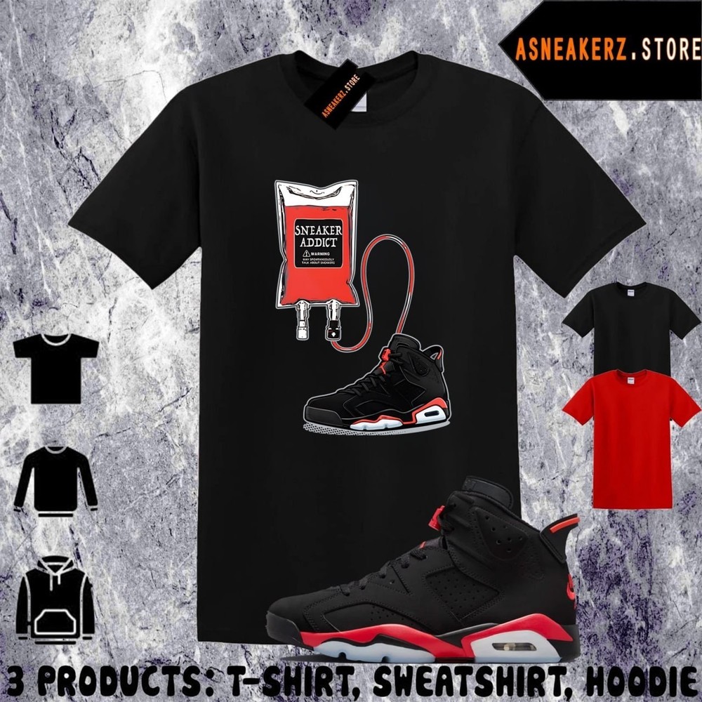 Tee Shirt Matching AJ 6 Infrared Salesman 2026 Match Sneaker Sneakerhead Therapy