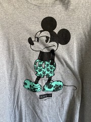 Disney NEFF Mickey Mouse T-Shirt Size XXL Men’s Gray Blue Color Floral