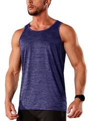 Mens Gym Tank Shirts Sleeveless Muscle Top Quick Dry Workout Fitness Sports Vest
