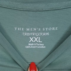 BLOOMINGDALES Shirt Mens XXL Green Pullover Crew Short Sleeve Supima Cotton Tee
