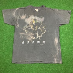 Vintage Spawn Shirt Mens XL Black 1997 Todd McFarlane Movie Promo Logo Faded 90s