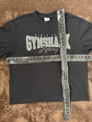 Gymshark Oversized Boxy T Shirt Mens Medium M Black Lifting Embroidered Fits XL