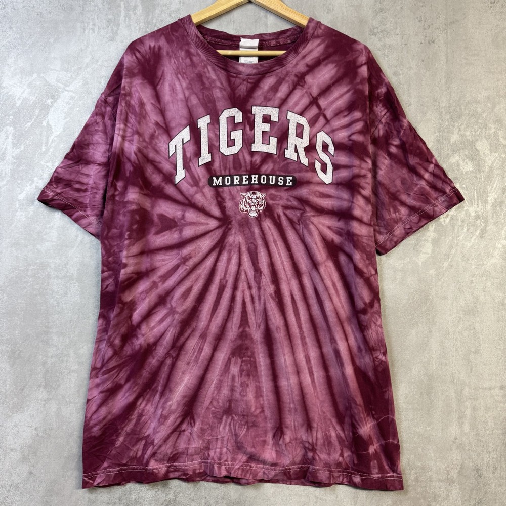 Tie Dye T Shirt Unisex XL Purple Spiral Tigers Summer Festival Rave Top