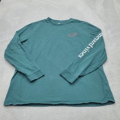 Vineyard Vines T-Shirt Mens 2XL Green Applique Whale Long Sleeve 1V019889 XXL