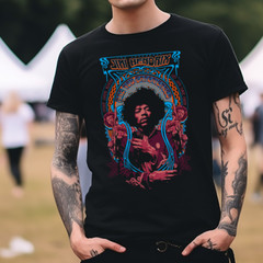 Jimi Hendrix Are You Experienced Classic Rock Band T-Shirt Black S-3XL
