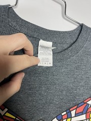 Technicolor Tone Factory T Shirt Men L Slim Gray Poly-Cotton Blend POME Colorado
