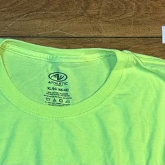 Athletic Works T-Shirt Men’s Neon Green Cotton Crew Neck Short Sleeve – XL